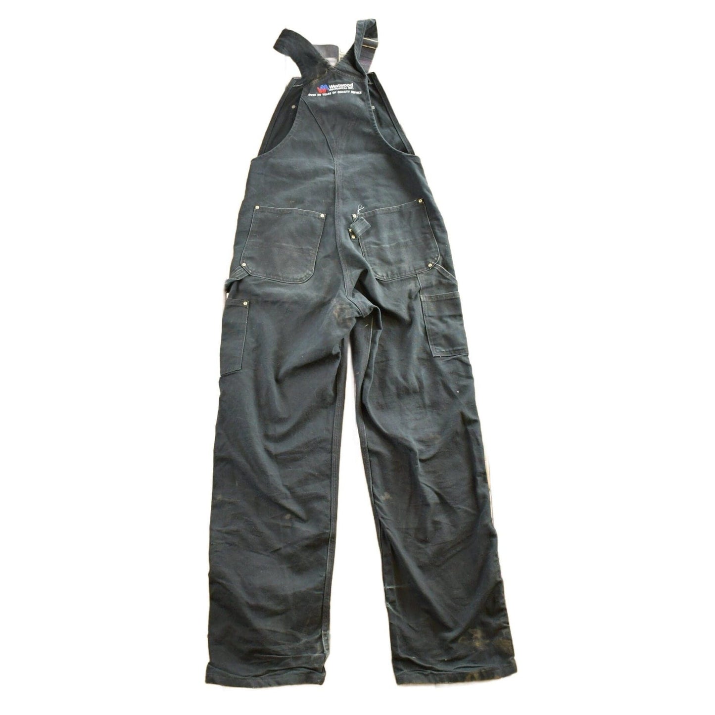 Carhartt Clothing > Gender Neutral Adult Clothing > Overalls & Coveralls Vintage 1990s Carhartt Black Double Knee Canvas Overalls Men's 40 x 30