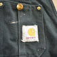 Carhartt Clothing > Gender Neutral Adult Clothing > Overalls & Coveralls Vintage 1990s Carhartt Black Double Knee Canvas Overalls Men's 40 x 30
