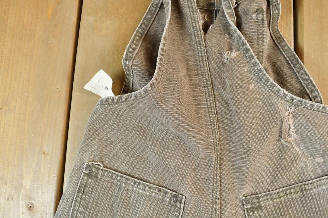 Carhartt Clothing > Men's Clothing > Jeans Vintage 1980s Carhartt Denim Work Youth Coveralls Youth 26 x 17