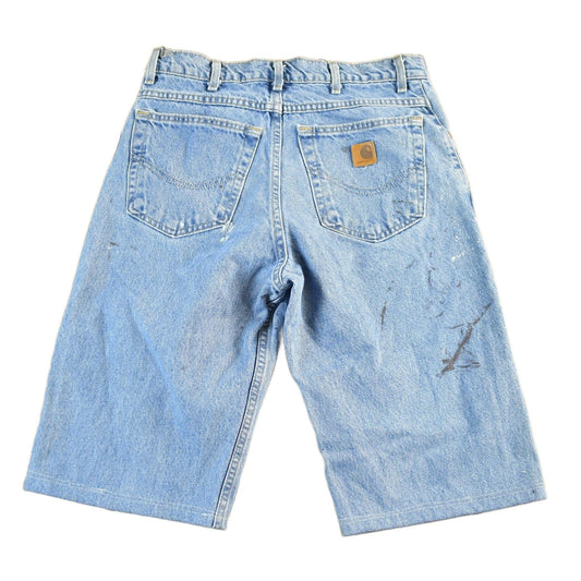Carhartt Clothing > Men's Clothing > Shorts Vintage 1990s Carhartt Distressed Denim Shorts Men's 31