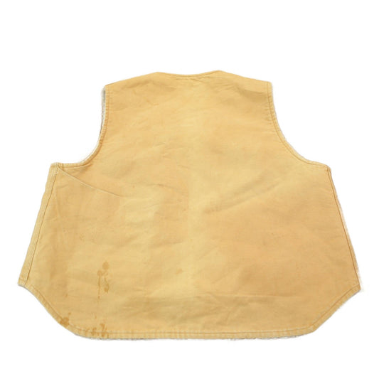 Carhartt Clothing > Men's Clothing > Vests Vintage 1980s Carhartt Sherpa Lined Work Vest Made In USA Size 2XL Men's Large