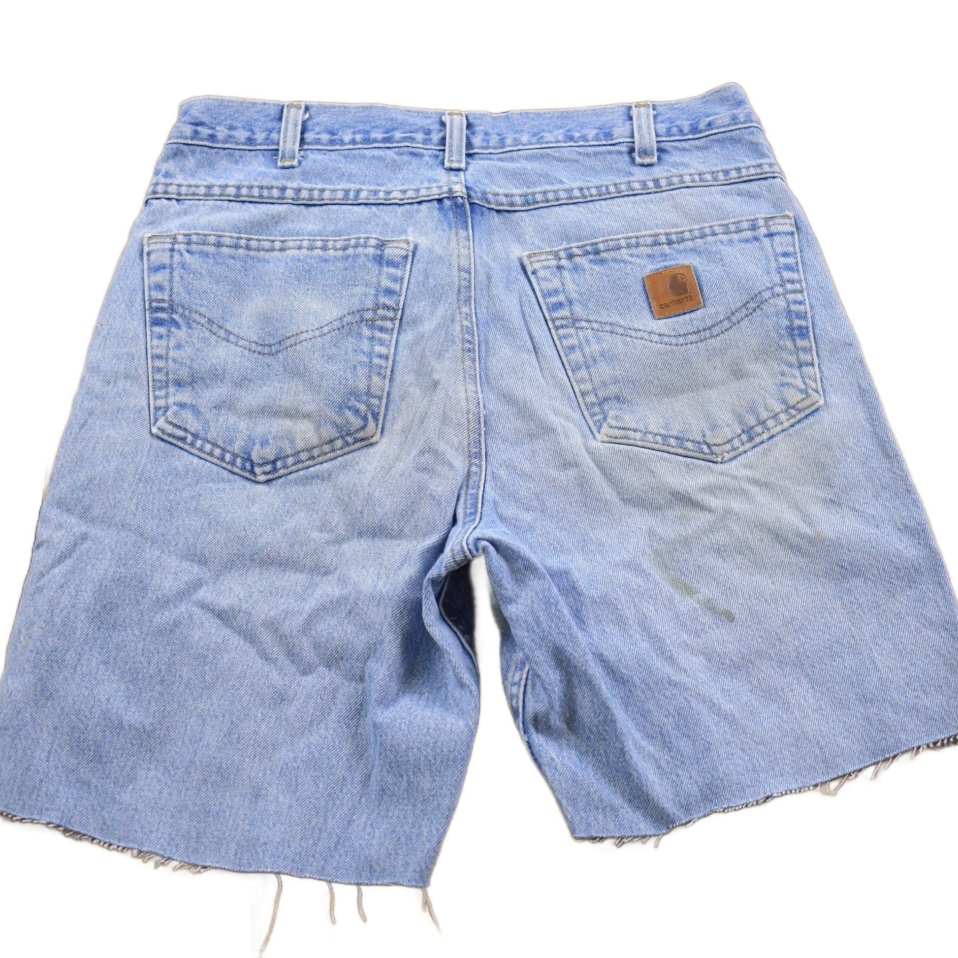 Carhartt Clothing > Women's Clothing > Shorts & Skorts > Shorts Vintage 1990s Carhartt Blue Paint platter Jean Shorts Men's 32