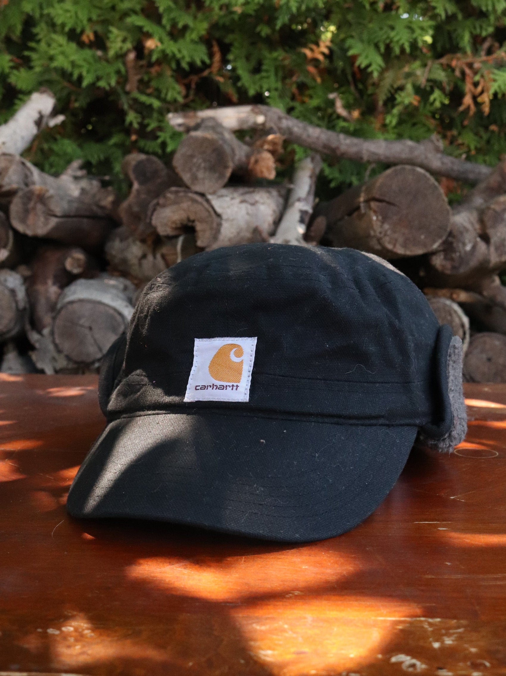 Carhartt Hat Adult L/XL Black Ear Flaps from propervintagecanada