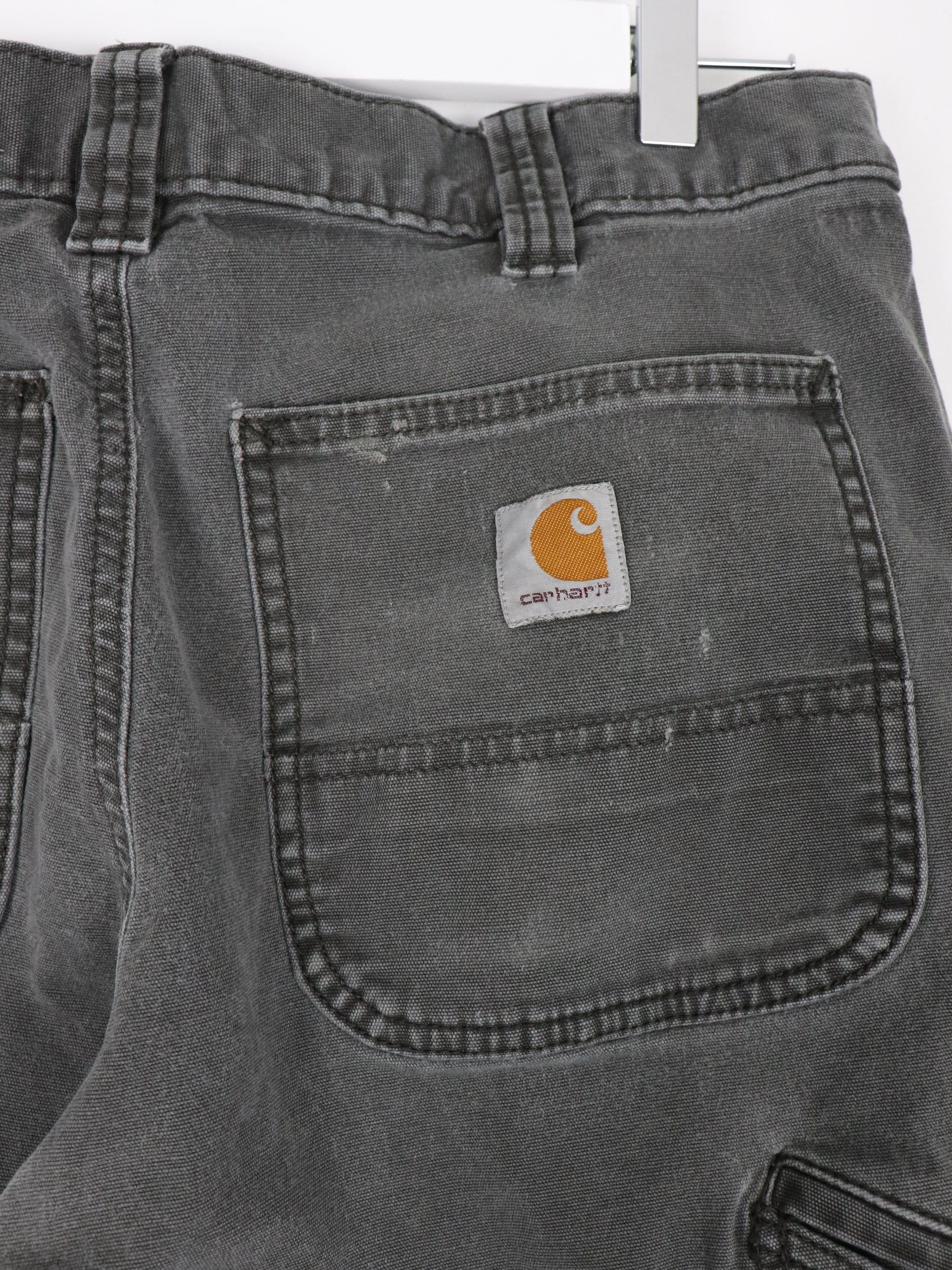 Carhartt Pants Fits Mens 32 x 28 Grey Work Wear Carpenters