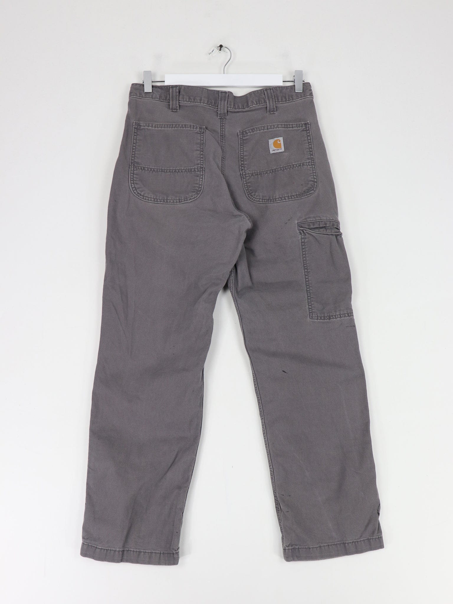 Carhartt Pants Men's 32x28 Grey Carpenter Workwear Relaxed Fit