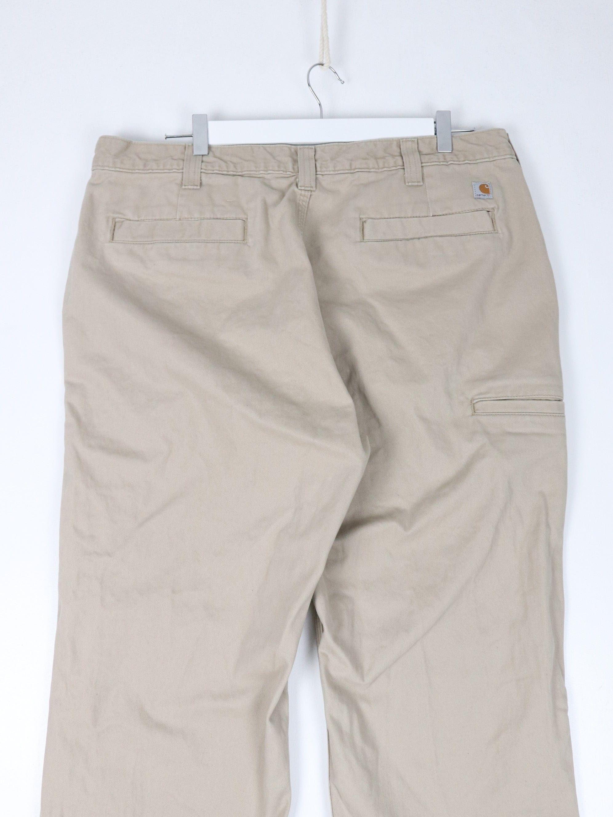 Carhartt Pants Mens 38 x 34 Beige Work Wear Carpenters