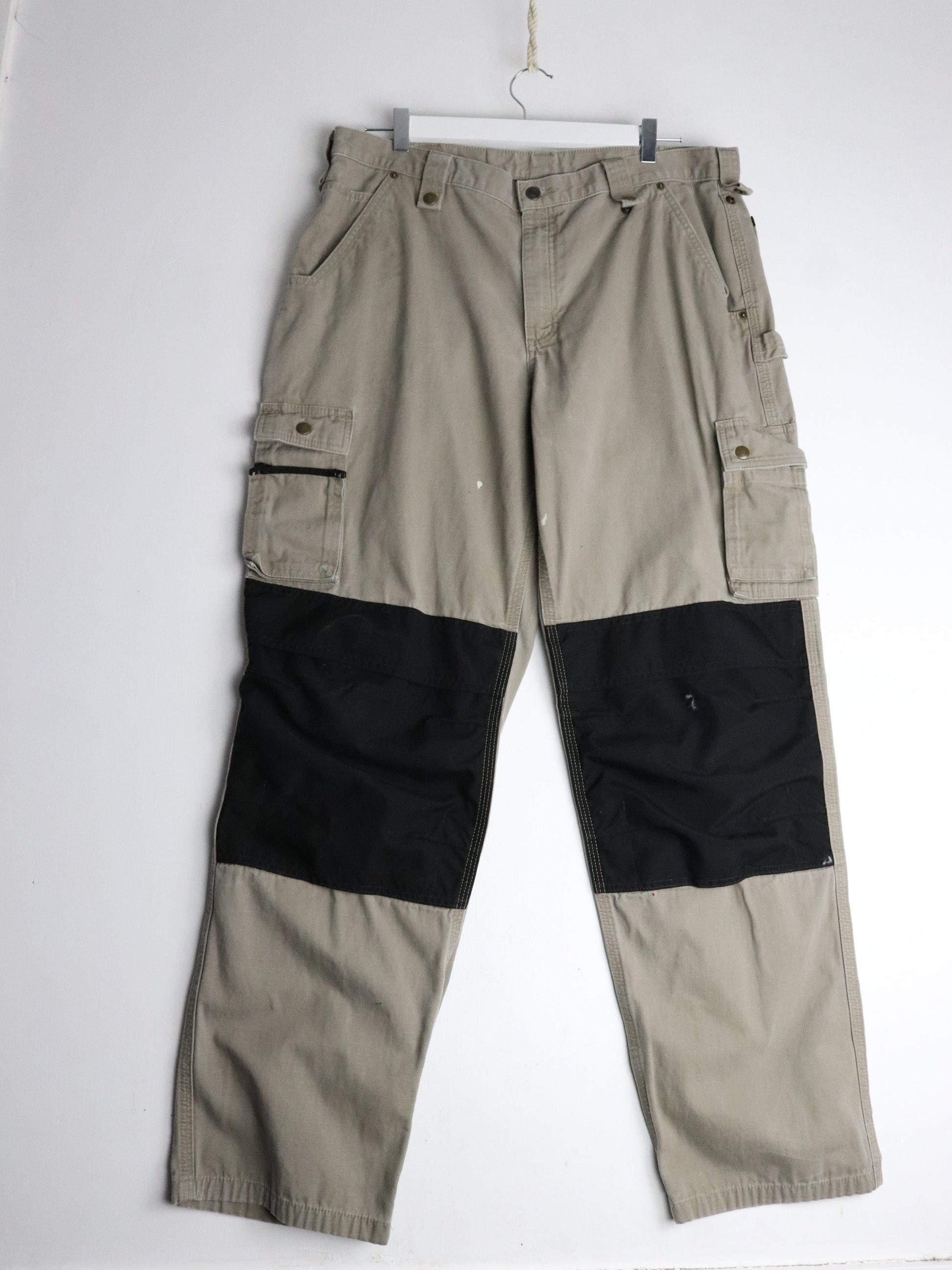Carhartt Pants Mens 38 x 34 Beige Work Wear Carpenters