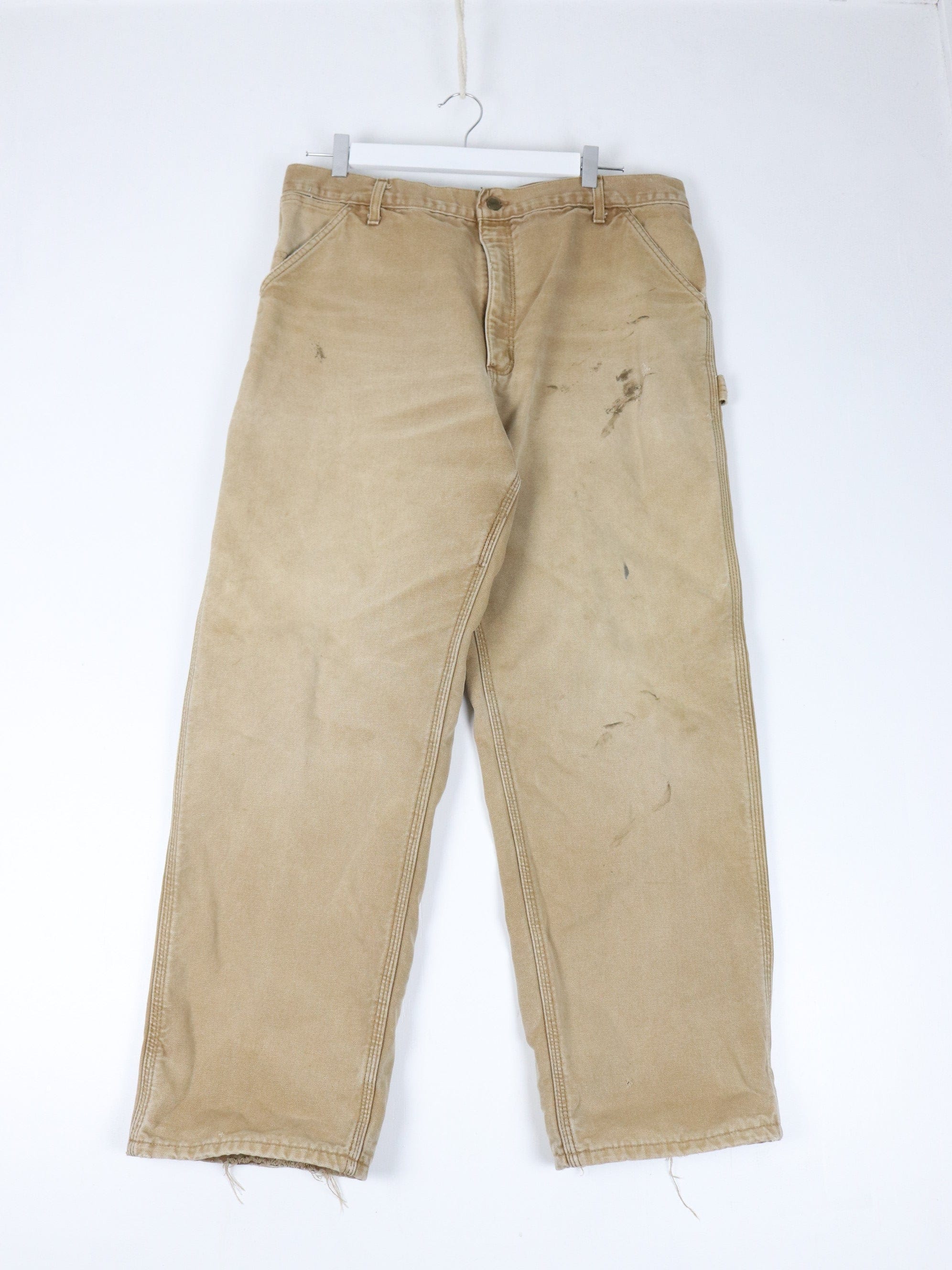 Vintage Carhartt Pants Mens 37 x 30 Brown Work Wear Carpenters