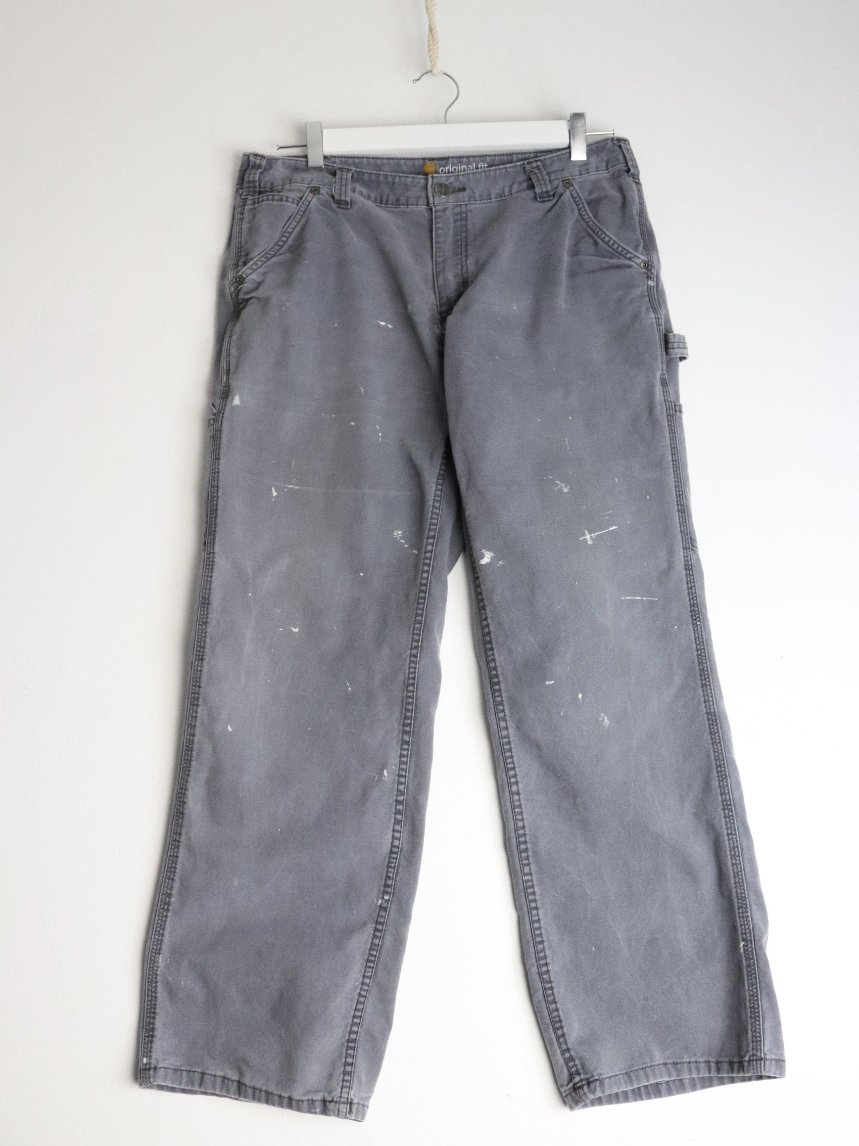 Carhartt Pants Womens 12 Short Grey Work Wear from propervintagecanada