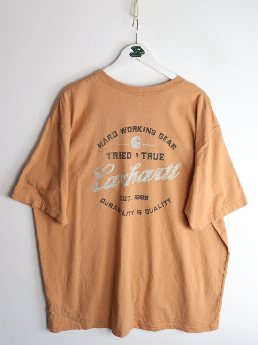 Carhartt T Shirt Mens 2XL Orange