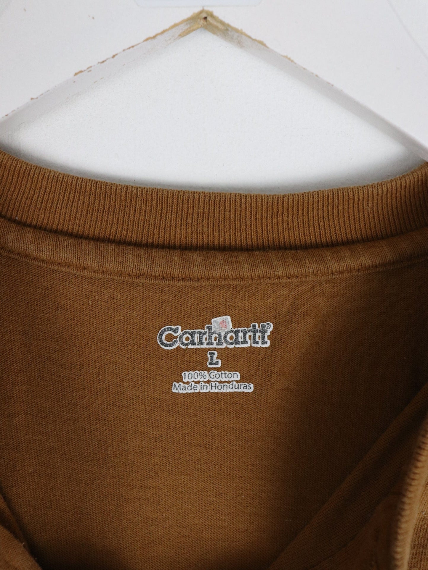 Carhartt T-Shirts & Tank Tops Carhartt T Shirt Fits Mens XL Brown Henley Work Wear