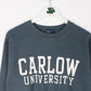 Carlow University Sweatshirt Mens Small Grey College from propervintagecanada