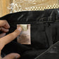 Vintage 1990s Black Leather Skirt Women's 8