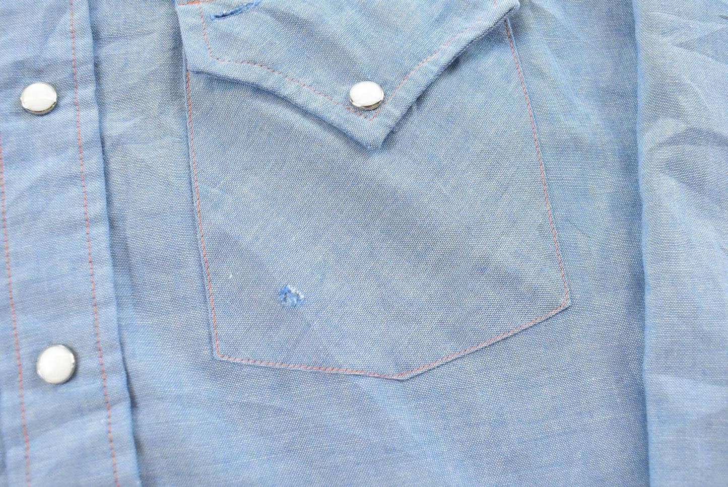 Vintage 1980s Ely Plains Chambray Button Up Shirt Men's XL