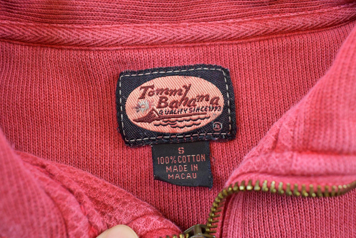 Vintage 1990s Tommy Bahama Embroidered Quarter Zip Sweatshirt Men's M