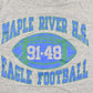 Vintage 1990's Maple River High School Football Souvenir T-Shirt Women's XL Cropped