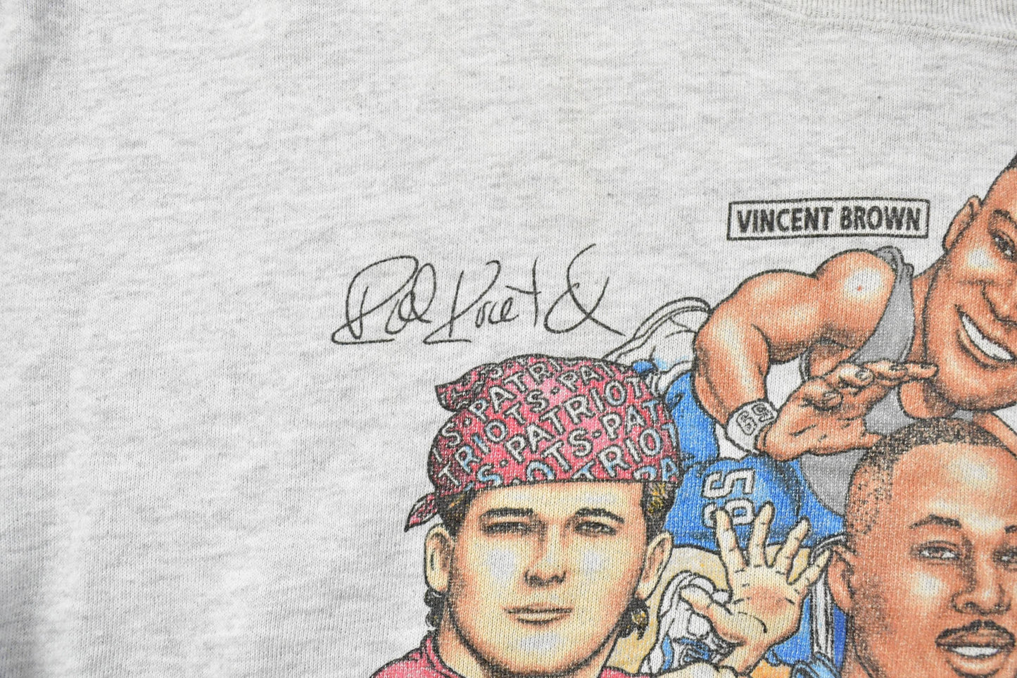 Vintage 1994 New England Patriots NFL Caricatures Crewneck Sweatshirt Men's XL