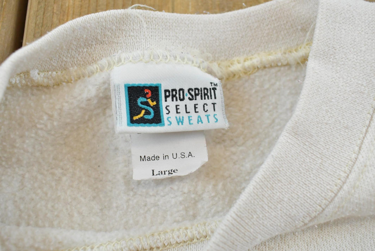 Vintage 1990s Blank White Crewneck Sweatshirt Men's M