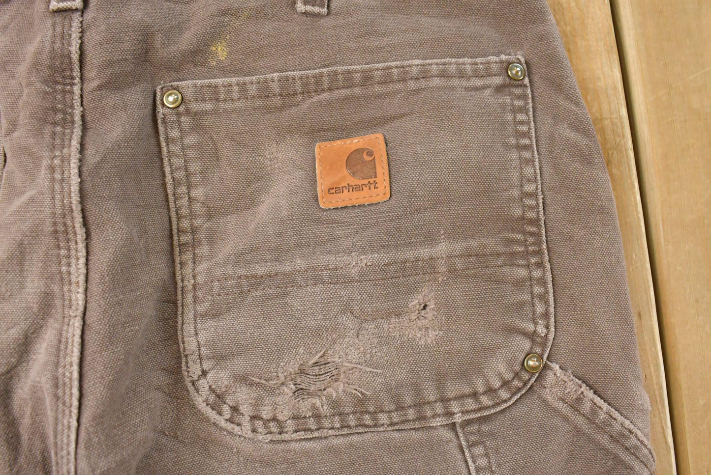 Vintage 2000s Thrashed Carhartt Double Knee Work Pants Men's 33 x 30