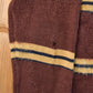 Vintage 1970s Saturdays Knit Striped Long Sleeve Polo Shirt Men's Small