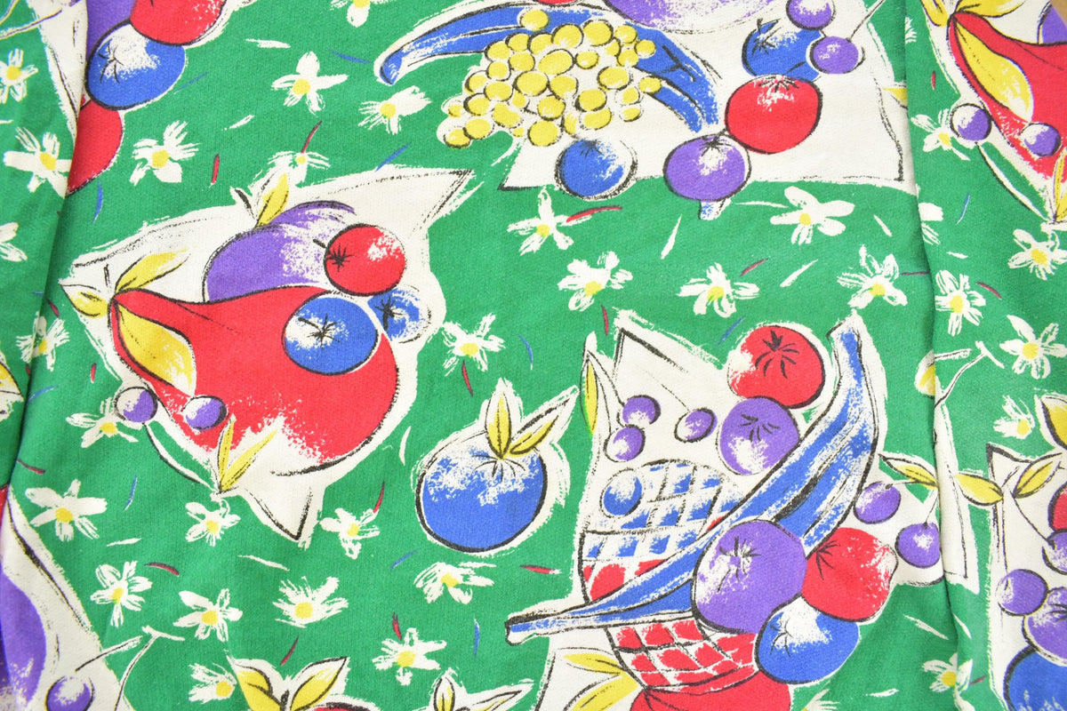 Vintage 1990s Fruit All Over Print Graphic Crewneck Sweatshirt Women's L