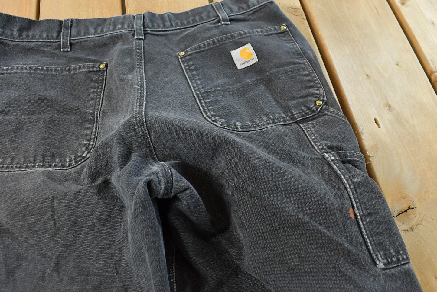 Vintage 2000s Carhartt Double Knee Denim Black Jeans Men's 34 x 30