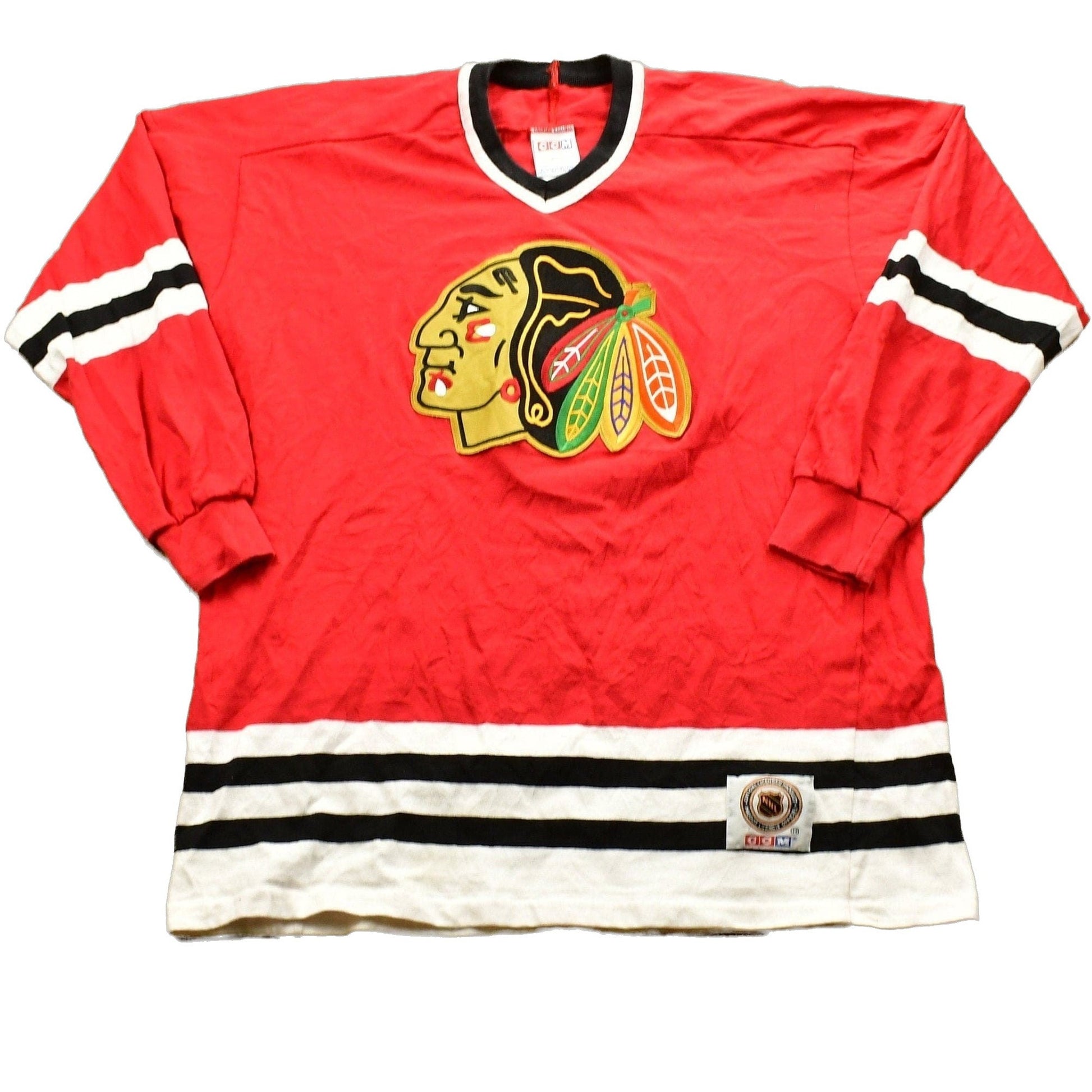 CCM Clothing > Men's Clothing > Sports & Fitness Vintage 1990s Chicago Blackhawks CCM NHL Hockey Jersey