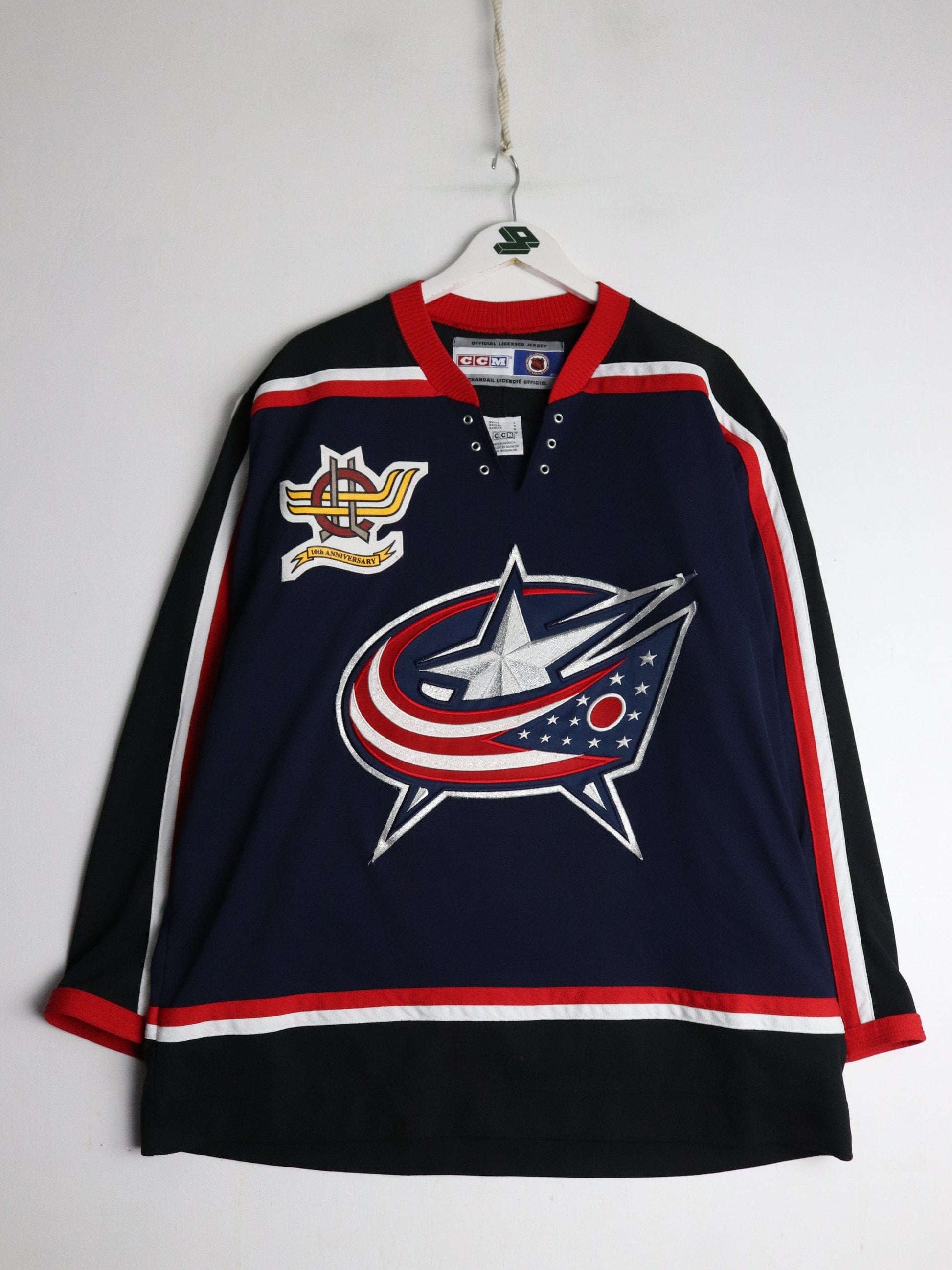 CCM Jersey Columbus Blue Jackets Hockey Jersey Mens Large Blue CCM