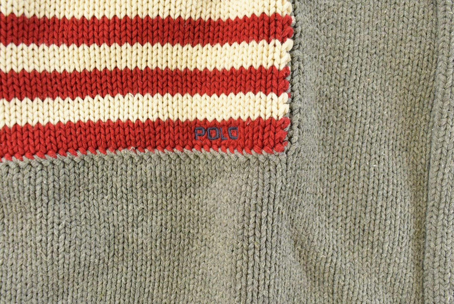 Vintage 1990s Polo Ralph Lauren USA Flag Knit Sweater Men's XL