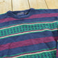 Vintage 1990s Van Heusen Acrylic Knit Striped Crewneck Sweater Men's M