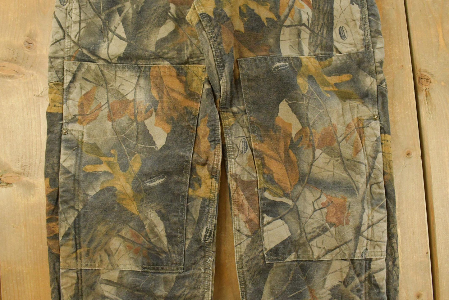 Vintage 2000s Carhartt Insulated Real Tree Camo Canvas Bib Overalls Men's 32 x 28