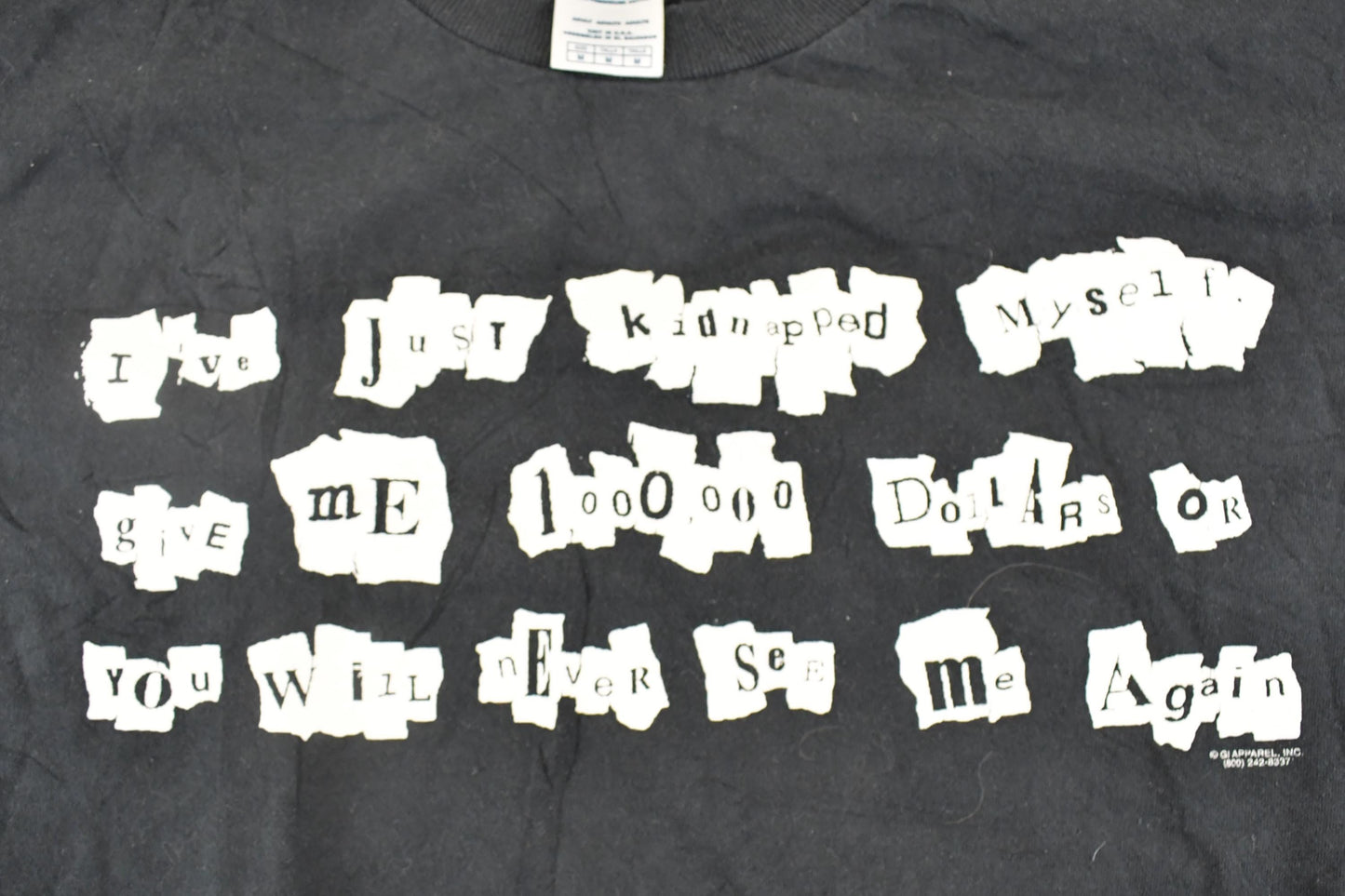 Vintage 1990's Million Dollars Funny Souvenir Comedy T-Shirt Men's M