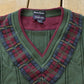 Vintage 1990s Gant Cable Knit V Neck Cricket Sweater Men's Large