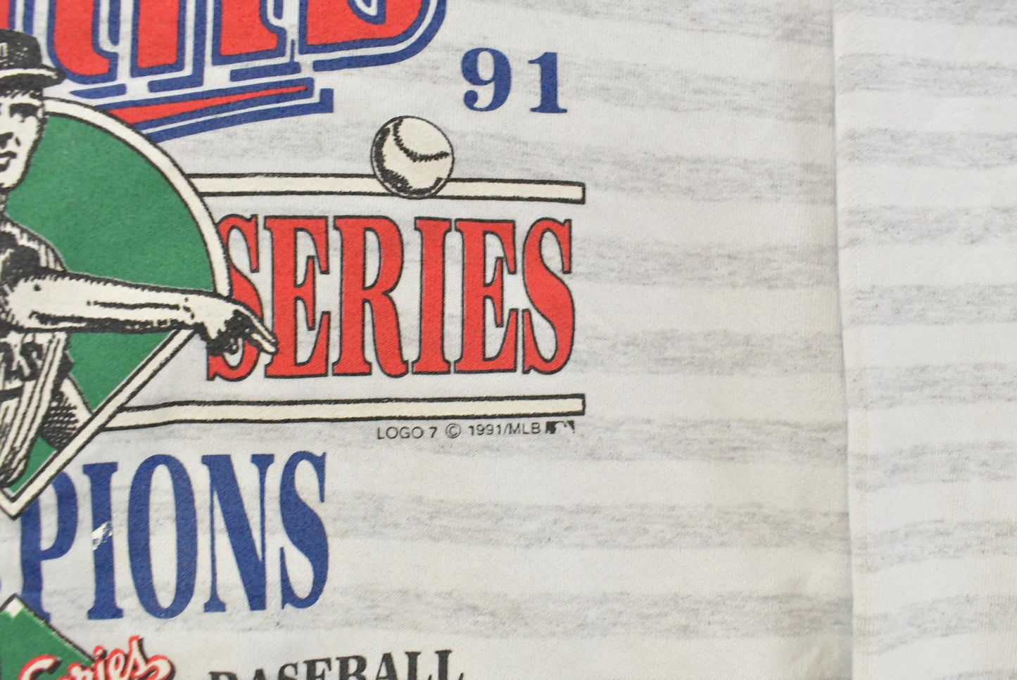 Vintage 1991 Minnesota Twins MLB World Series Champions Crewneck Sweatshirt Men's XL