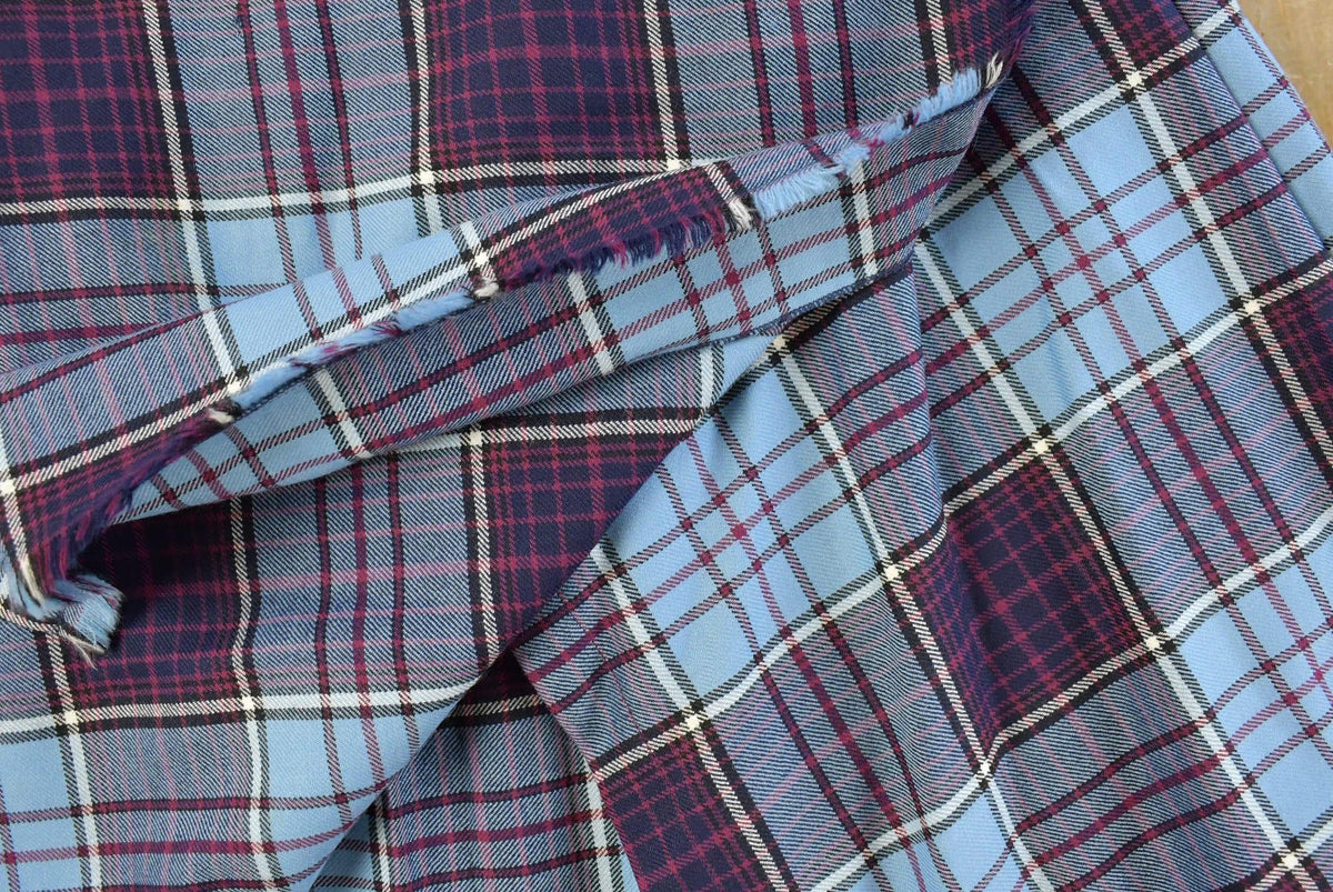 Vintage 1980s Bonda Wool Tartan Plaid Skirt Women's 28