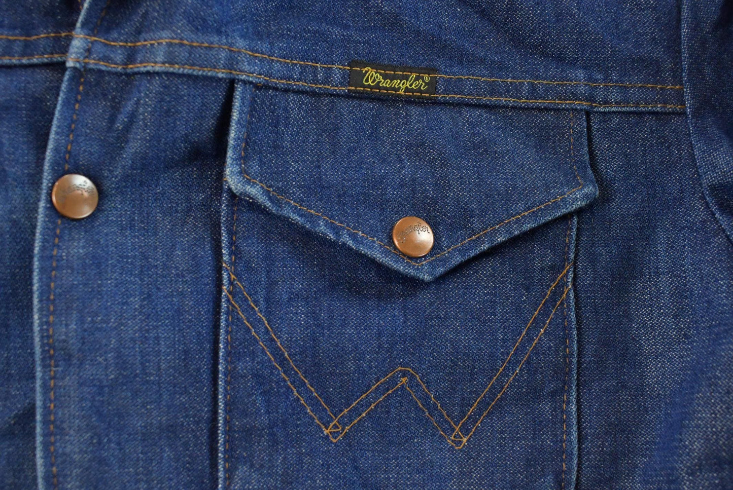 Vintage 1970s Wrangler Western Wear Blanket Lined Denim Jean Jacket Men's M