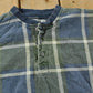 Vintage 1990s Blazer Plaid Henley Long Sleeve Shirt Men's Size M