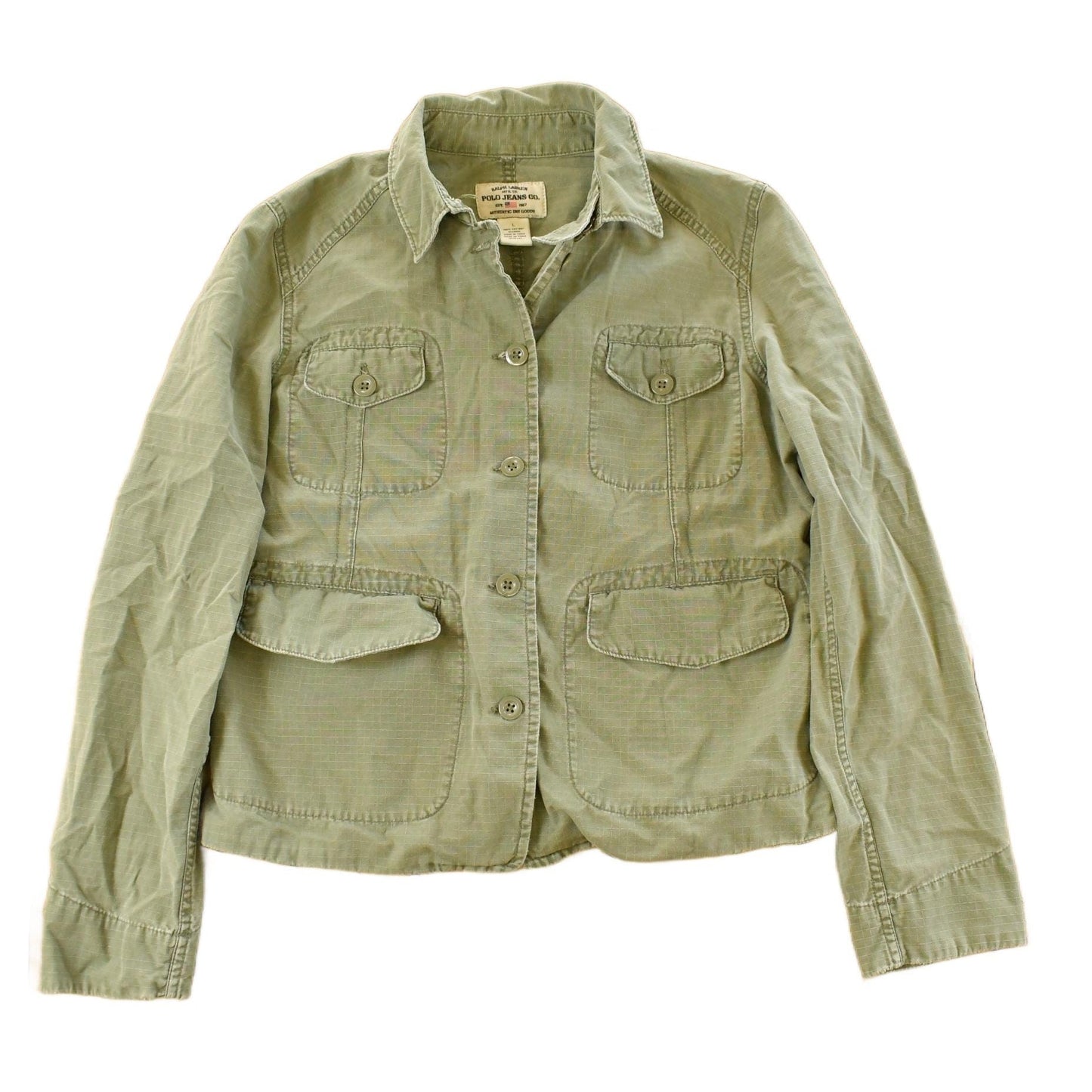 Vintage 1990s Polo Jeans Co Ralph Lauren Button Up Shirt Women's Medium