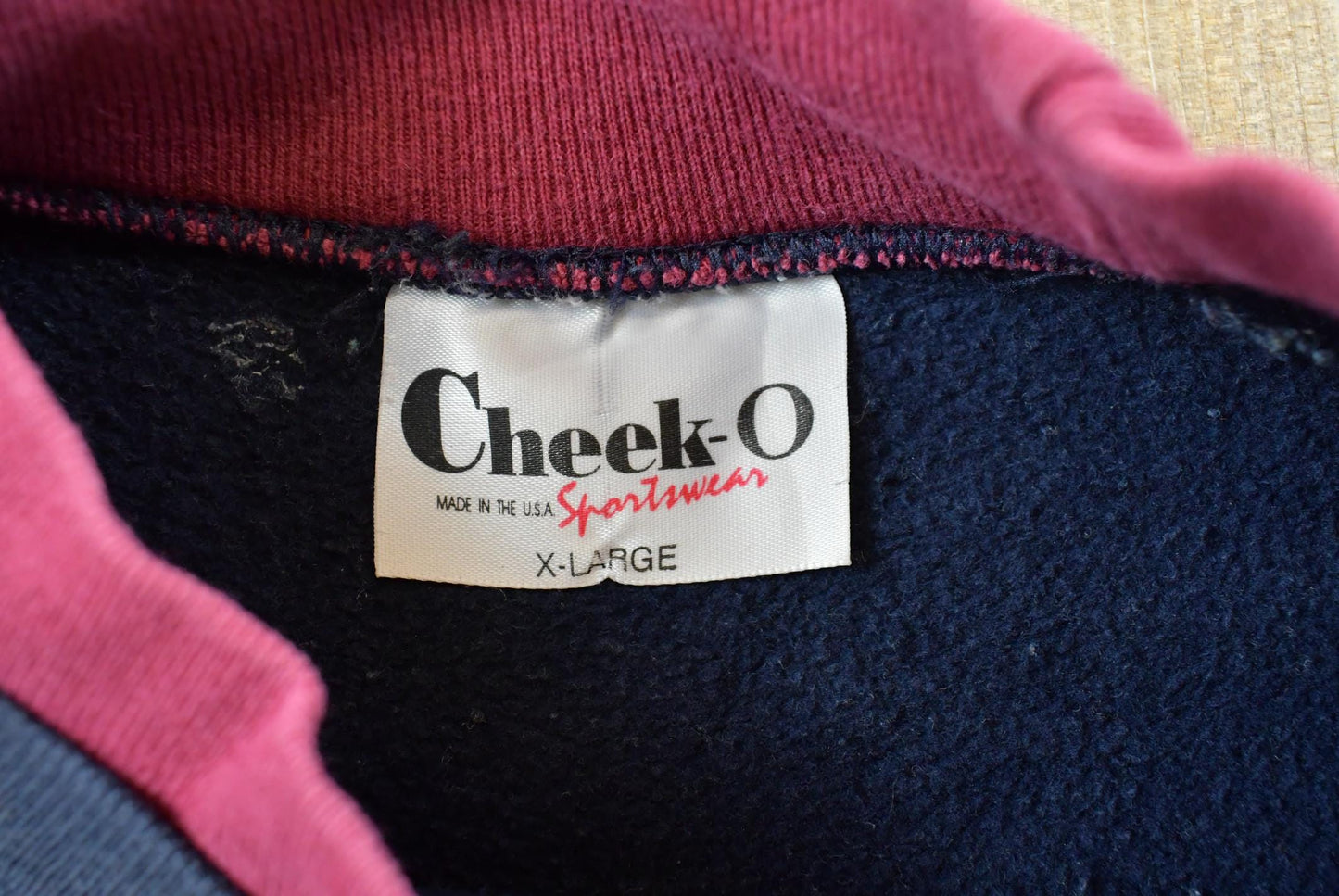 Vintage 1990s Double Collar Wisconsin Autumn Embroidered Crewneck Sweatshirt Men's L