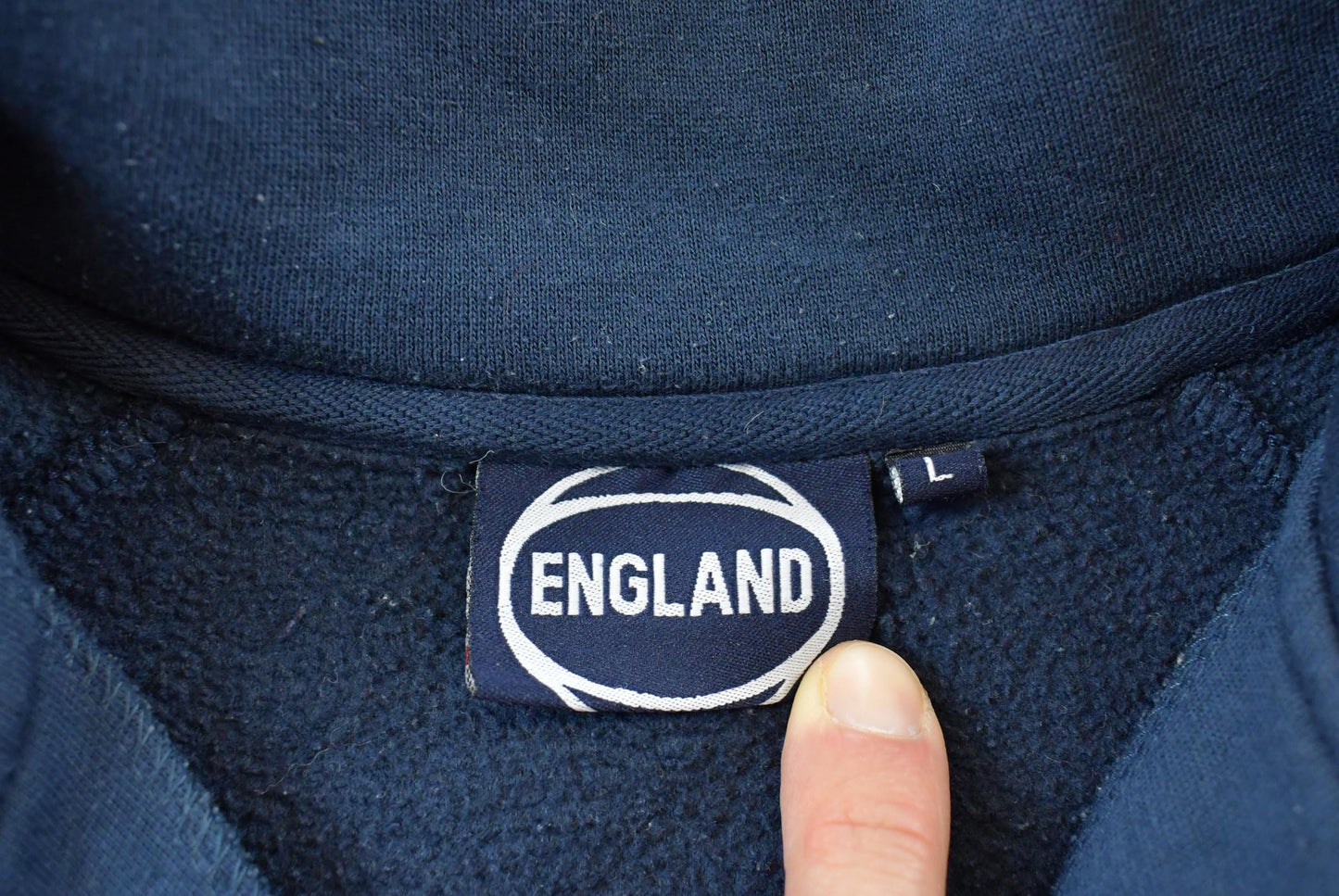 Vintage 1990s England Rugby Quarter Zip Collared Pullover Sweatshirt Mens M