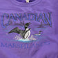 Vintage 1990s Canadian Marshlands Loon Crewneck Sweatshirt Men's M