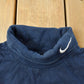 Vintage 1990s Nike Embroidered Mini Swoosh Turtleneck Long Sleeve Shirt Men's M