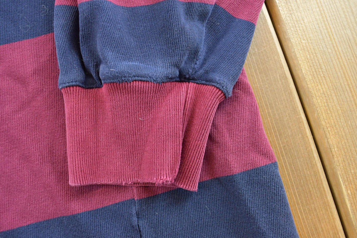 Vintage 1990s Nautica Striped Rugby Long Sleeve Polo Shirt Men's XL