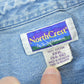 Vintage 1990s North Crest Denim Button Up Shirt Men's 3XL