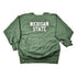 Champion Clothing > Gender Neutral Adult Clothing > Hoodies & Sweatshirts > Sweatshirts Vintage 1980s Michigan State University Champion Reverse Weave Warmup Crewneck Men&