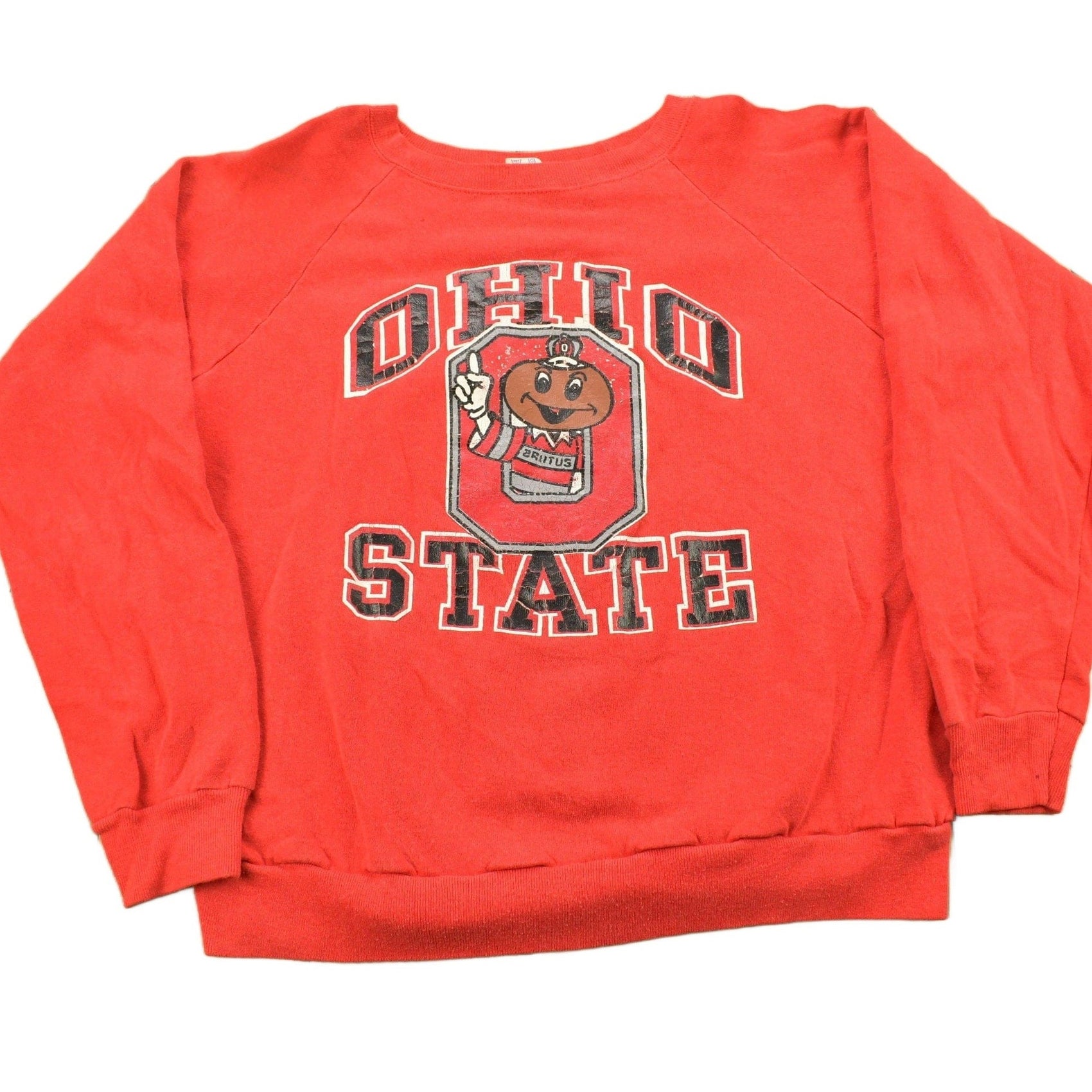 Champion Clothing > Gender Neutral Adult Clothing > Hoodies & Sweatshirts > Sweatshirts Vintage 1980s Ohio State University Buckeyes Collegiate Champion Crewneck Men's Small/