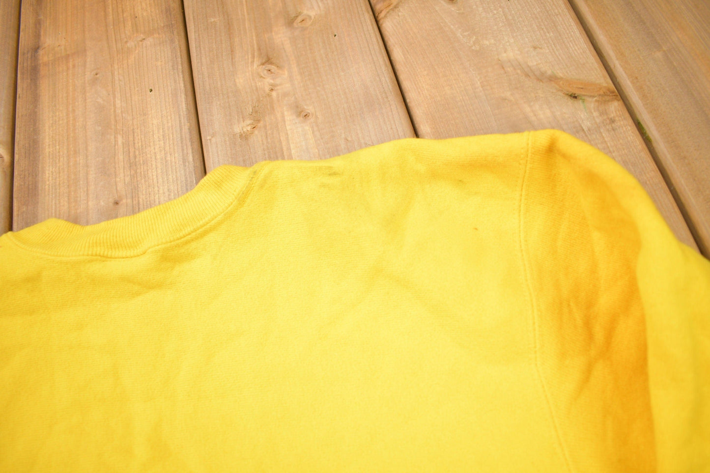 Champion Clothing > Gender Neutral Adult Clothing > Hoodies & Sweatshirts > Sweatshirts Vintage 1990s Blank Yellow Champion Reverse Weave Crewneck Men's Large