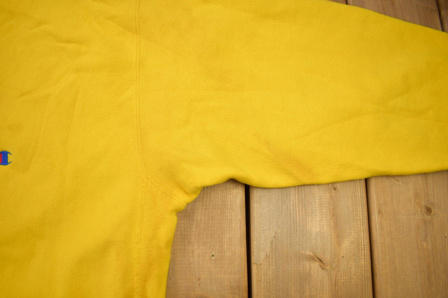Champion Clothing > Gender Neutral Adult Clothing > Hoodies & Sweatshirts > Sweatshirts Vintage 1990s Blank Yellow Champion Reverse Weave Crewneck Men's Large