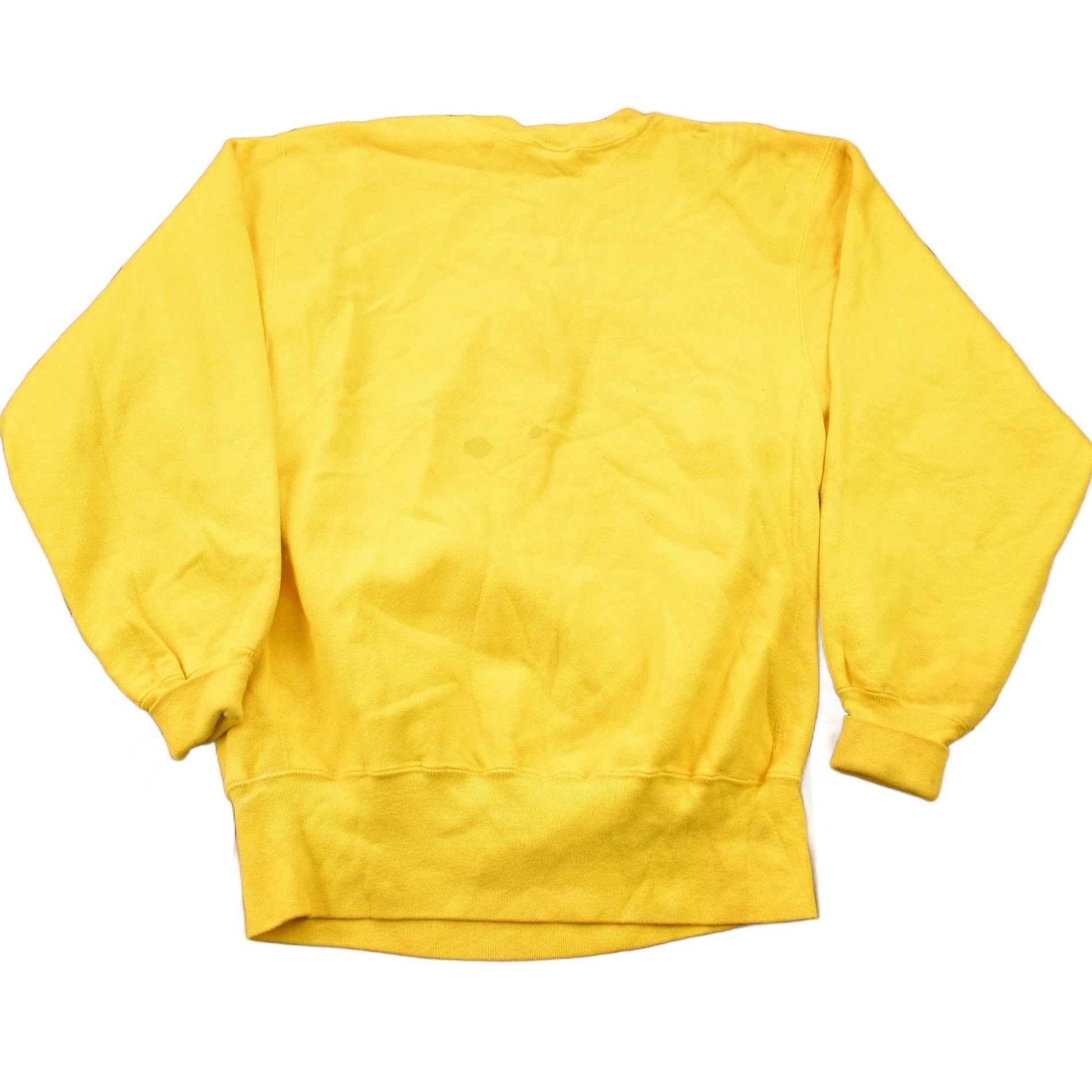Champion Clothing > Gender Neutral Adult Clothing > Hoodies & Sweatshirts > Sweatshirts Vintage 1990s Blank Yellow Champion Reverse Weave Crewneck Men's Large