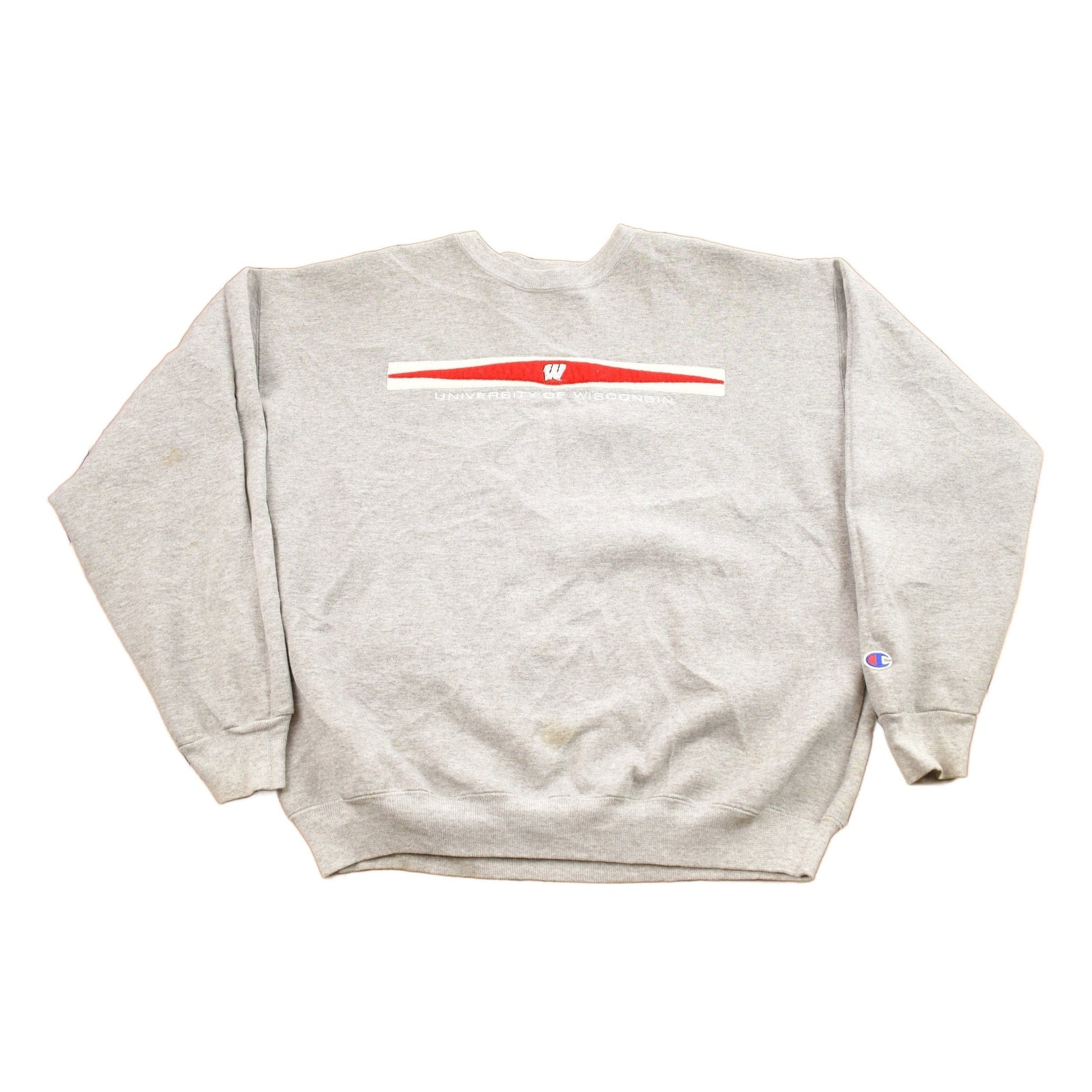 Champion Clothing > Gender Neutral Adult Clothing > Hoodies & Sweatshirts > Sweatshirts Vintage 1990s University Of Wisconsin Collegiate Champion Crewneck Men's Large